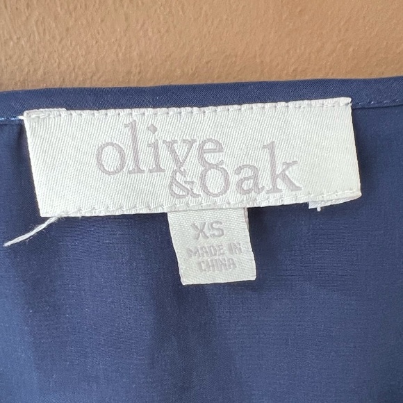 Olive & Oak Navy Blue Short Sleeve Slip T-Shirt Dress Size XS - Picture 2 of 4